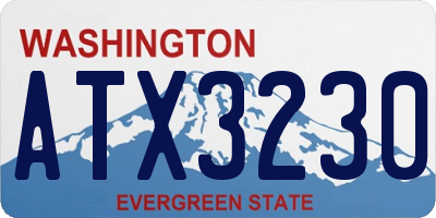 WA license plate ATX3230