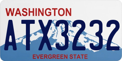 WA license plate ATX3232