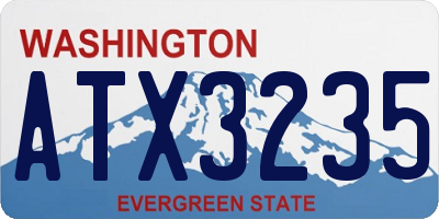 WA license plate ATX3235