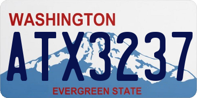 WA license plate ATX3237
