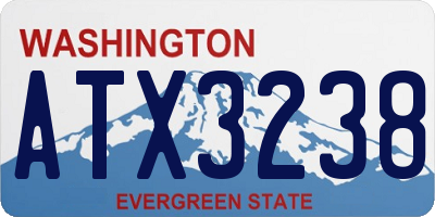 WA license plate ATX3238