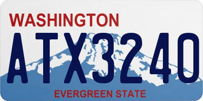 WA license plate ATX3240