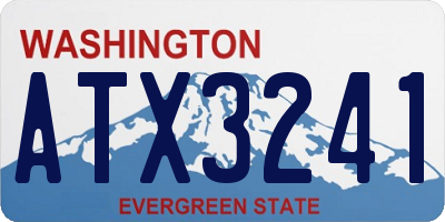 WA license plate ATX3241