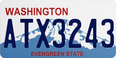 WA license plate ATX3243