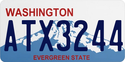 WA license plate ATX3244