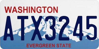 WA license plate ATX3245