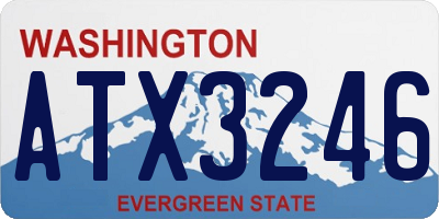 WA license plate ATX3246
