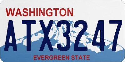 WA license plate ATX3247