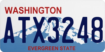 WA license plate ATX3248