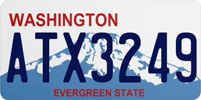 WA license plate ATX3249