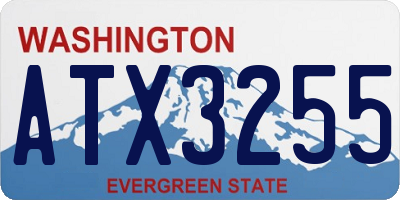 WA license plate ATX3255