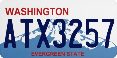 WA license plate ATX3257