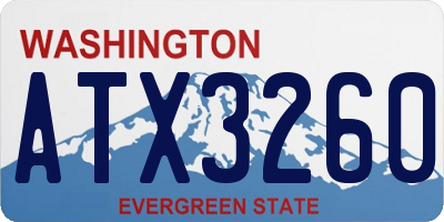 WA license plate ATX3260