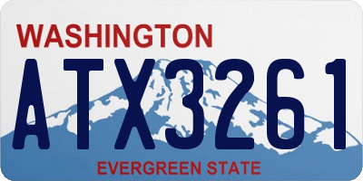 WA license plate ATX3261