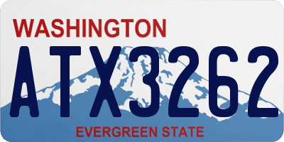 WA license plate ATX3262