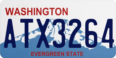WA license plate ATX3264