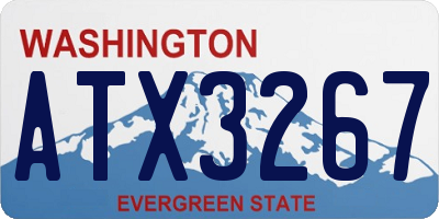 WA license plate ATX3267