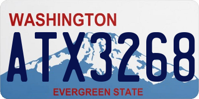 WA license plate ATX3268