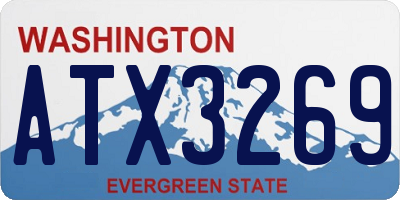WA license plate ATX3269