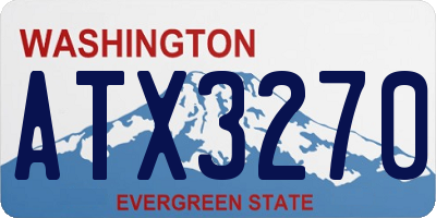 WA license plate ATX3270