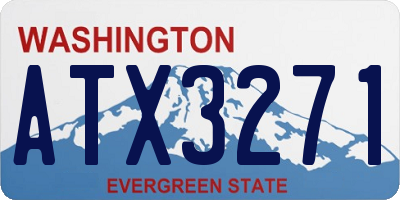 WA license plate ATX3271