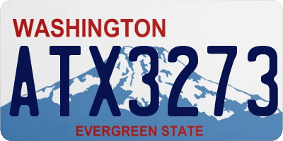 WA license plate ATX3273