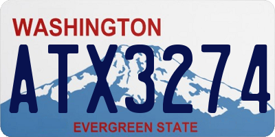 WA license plate ATX3274