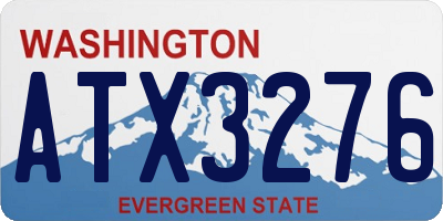 WA license plate ATX3276