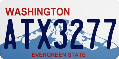 WA license plate ATX3277