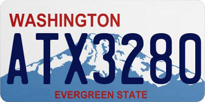 WA license plate ATX3280