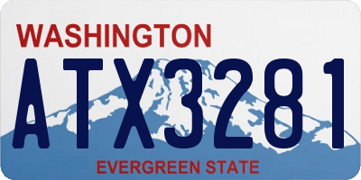 WA license plate ATX3281