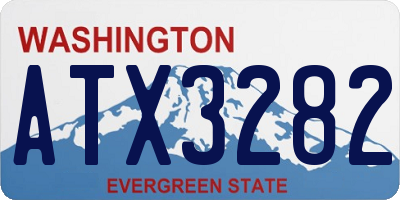 WA license plate ATX3282