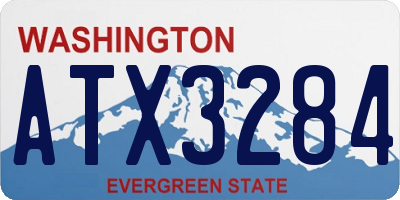 WA license plate ATX3284