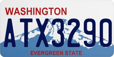 WA license plate ATX3290