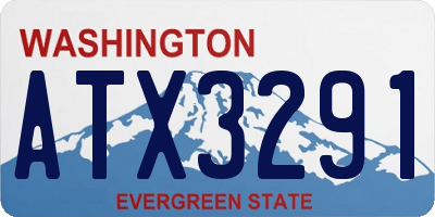 WA license plate ATX3291