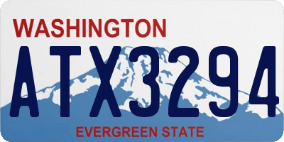 WA license plate ATX3294