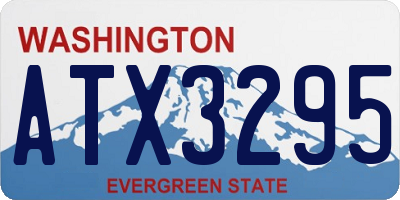 WA license plate ATX3295