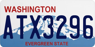 WA license plate ATX3296