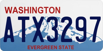 WA license plate ATX3297
