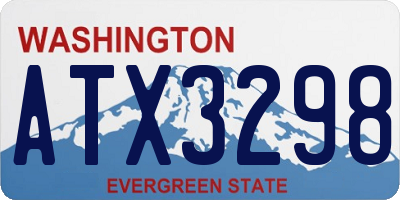 WA license plate ATX3298