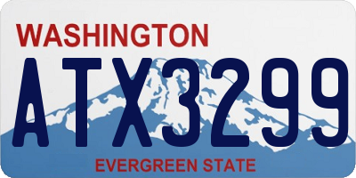 WA license plate ATX3299