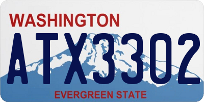 WA license plate ATX3302