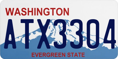 WA license plate ATX3304
