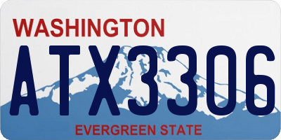 WA license plate ATX3306