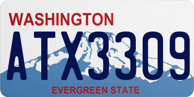WA license plate ATX3309
