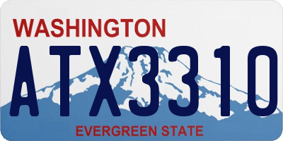 WA license plate ATX3310