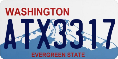 WA license plate ATX3317