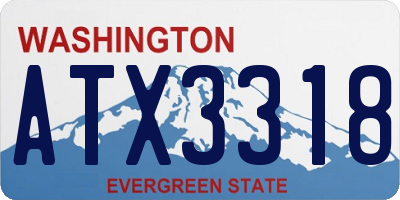 WA license plate ATX3318