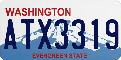 WA license plate ATX3319