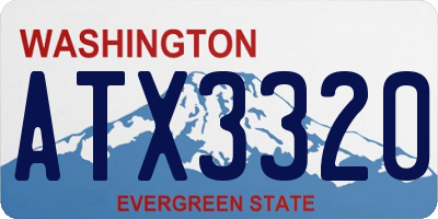 WA license plate ATX3320